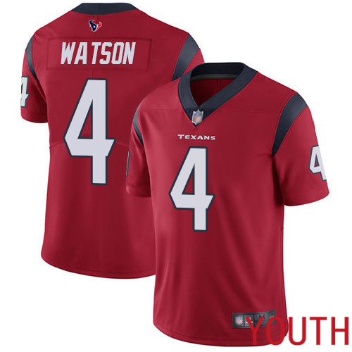 Houston Texans Limited Red Youth Deshaun Watson Alternate Jersey NFL Football #4 Vapor Untouchable->youth nfl jersey->Youth Jersey